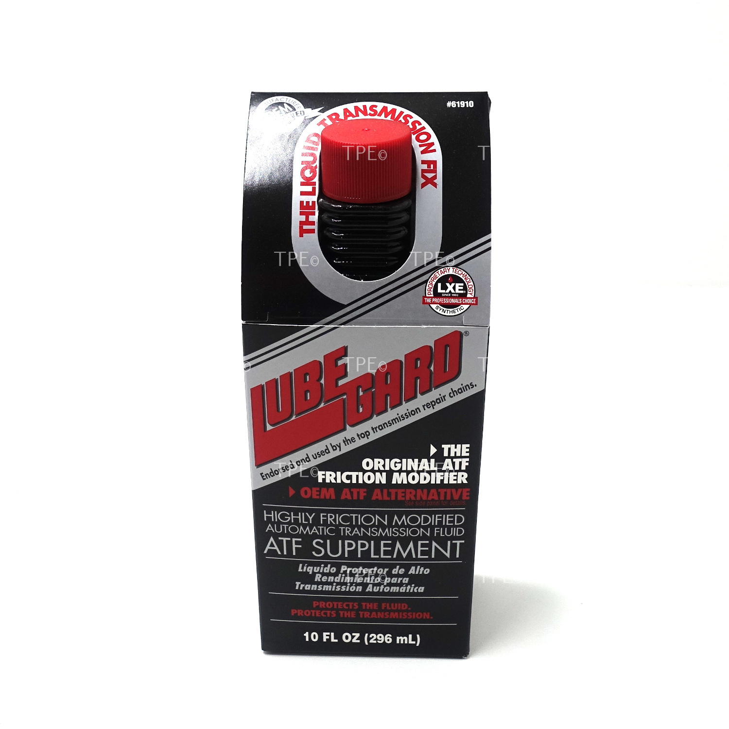 08.LU.61910 DESCRIPTION
LUBEGARD® Highly Friction Modified (HFM) Automatic Transmission Supplement is a dual-purpose problem solver that corrects friction modification problems and enhances base ATFs to perform like highly friction modified OEM ATFs. Supplement your current ATF with HFM to prevent and eliminate torque converter lock-up shudder, soften and modify harsh shifts, and extend the life of the ATF. LUBEGARD® Highly Friction Modified (HFM) Automatic Transmission Supplement contains a concentrated additive package with additional friction modifiers that can be safely added to any ATF (except CVT, DCT, and Ford Type F [1986 and earlier models]) including full synthetic, semi-synthetic, and conventional fluids to eliminate severe torque converter lock-up shudder and soften harsh shifts.

• Eliminates the need for multiple OEM fluids (see chart below)
• Converts DEXRON®/MERCON® ATF into any highly friction modified ATF
#1 tool used by professionals to adjust the frictional characteristics of an ATF to operate at its optimum
• Recommended for use in Ford AODE & 4R70W transmissions with shudder problems that do not require MERCON® V ATF
• Does not contain any harmful components such as zinc (ZDDP)/ash, etc., like other competing products
• Conditions & restores seals and o-rings
• Also contains all the same benefits as the OEM endorsed LUBEGARD ATF Protectant
