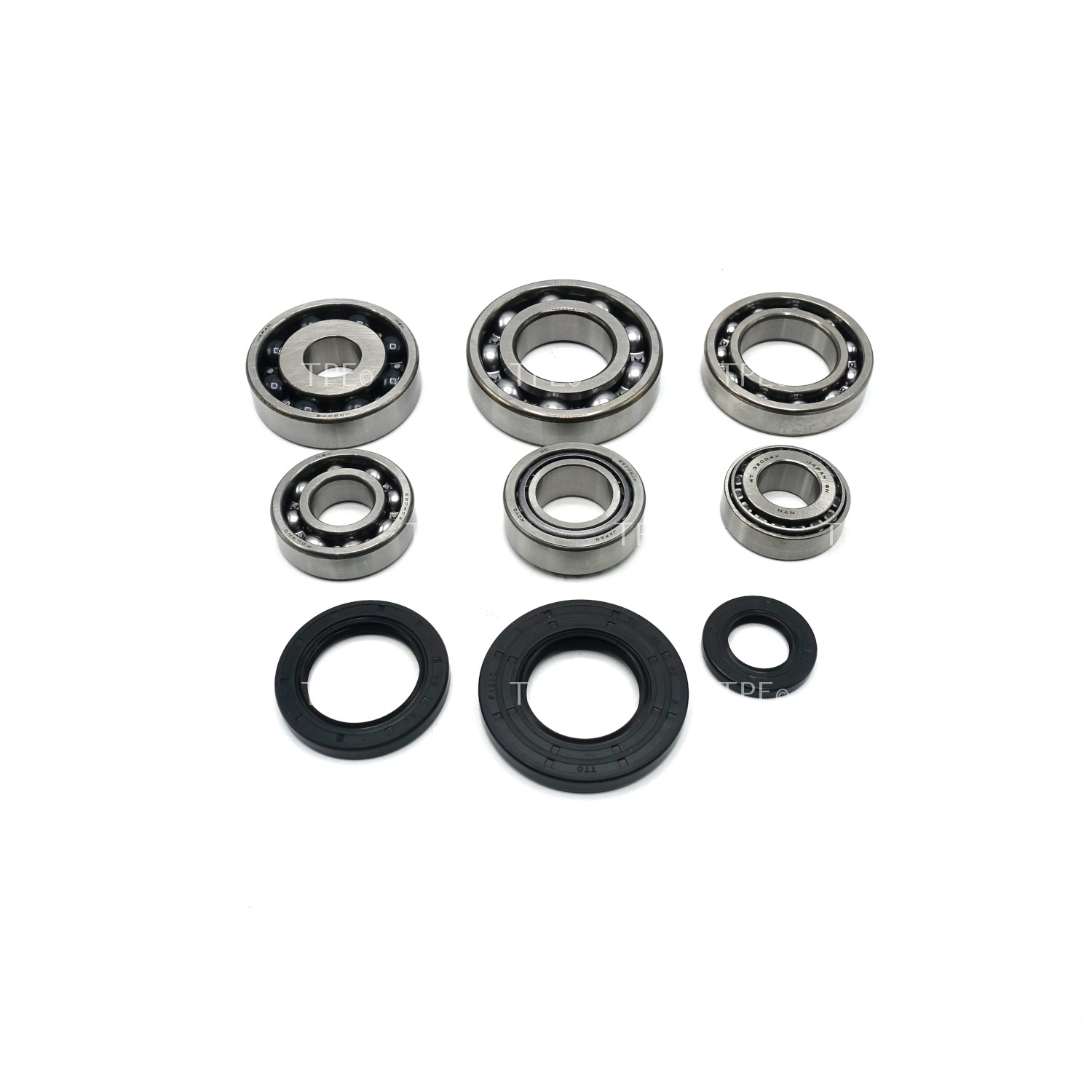 CHE.KB.03 This Bearing & Seal Kit contains the following Parts:

• 6 Bearings
• 1 Input Seal
• 2 Differential Seals

• Chevrolet Spark, Aveo, Deawoo Matiz